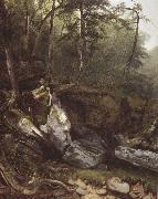 Study from Nature rocks and trees in the Catskills, Asher Brown Durand
